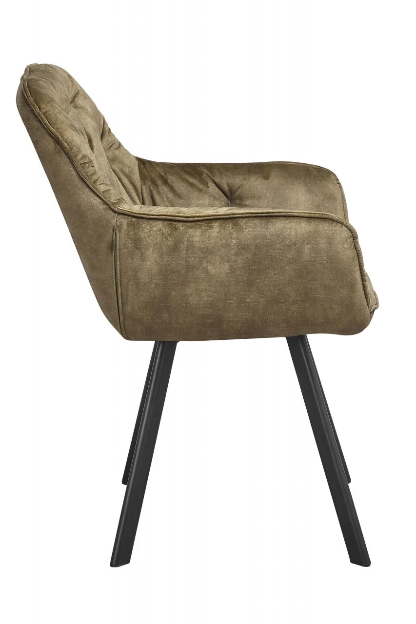 Esszimmerstuhl 2er Set Vintage-Samtvelour 4 Esszimmerstuhl 2er Set Vintage-Samtvelour – Bild 4