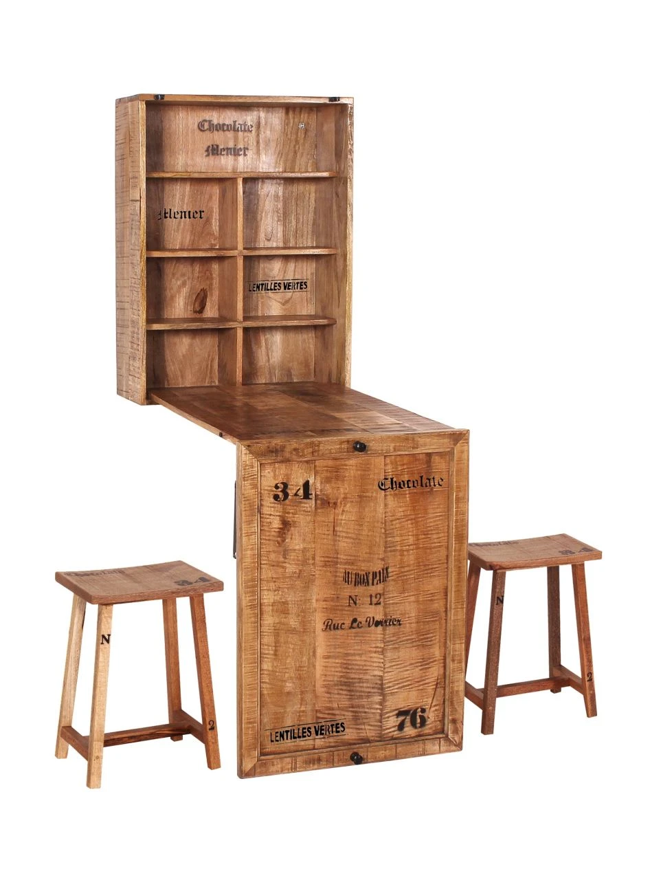 RUSTIC Klapptisch Mit 2 Hockern 01930-04 2 RUSTIC Klapptisch Mit 2 Hockern 01930-04 – Bild 2