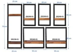 PANAMA Wandregal-Set, 6-teilig 09200-19 -Betten Prinz Verkäufe 29145 1280x1280