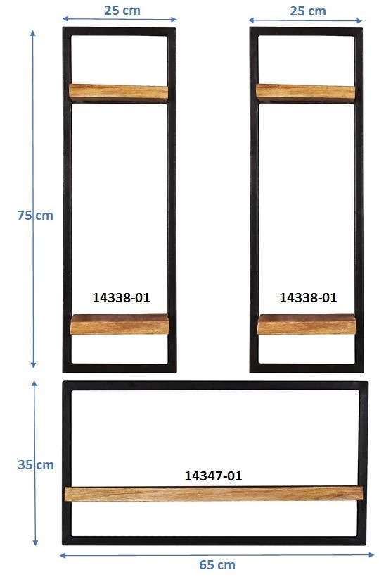 SIDNEY Wandregal-Set, 3-teilig 14300-12 3 SIDNEY Wandregal-Set, 3-teilig 14300-12 – Bild 3
