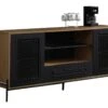 Sideboard Natur/Schwarz 396223