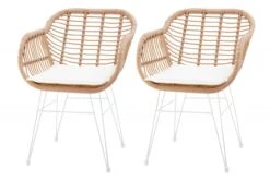 Armlehnstuhl Rattanoptik 2er Set Natur -Betten Prinz Verkäufe 4334 1280x1280