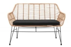 Sitzbank Rattan-Optik Natur