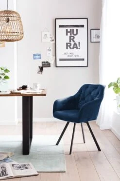 Armlehnstuhl Samt Mit 360° Drehfunktion