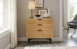 Kommode 80 Cm Eiche Echtholzfurnier 371695