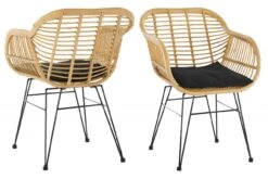 Armlehnstuhl Rattanoptik 2er Set Natur -Betten Prinz Verkäufe 6485 1280x1280