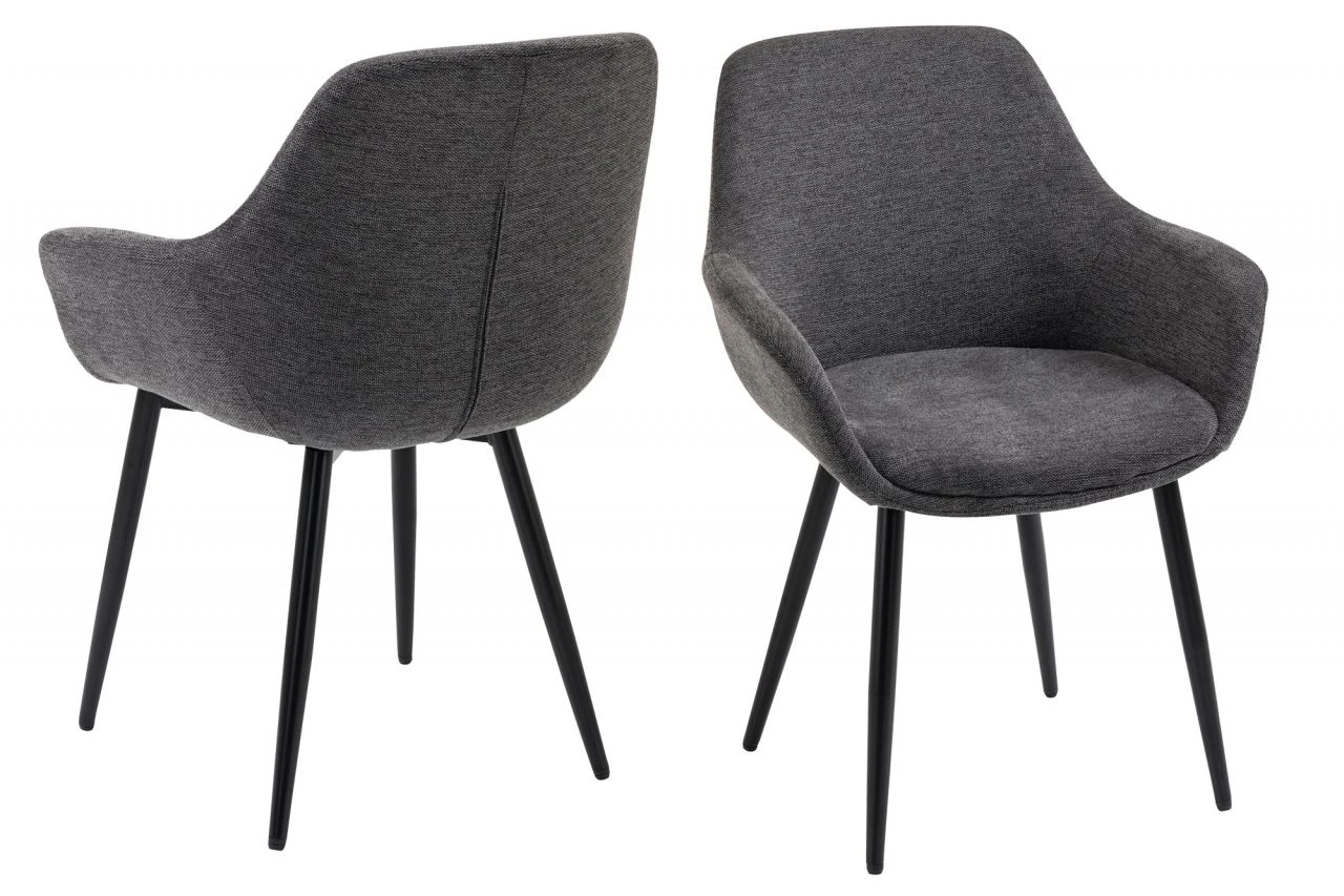 Armlehnstuhl 2er Set Strukturstoff 2 Armlehnstuhl 2er Set Strukturstoff – Bild 2