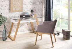 Schreibtisch 110 X 55 X 75 Cm Weiß 372432